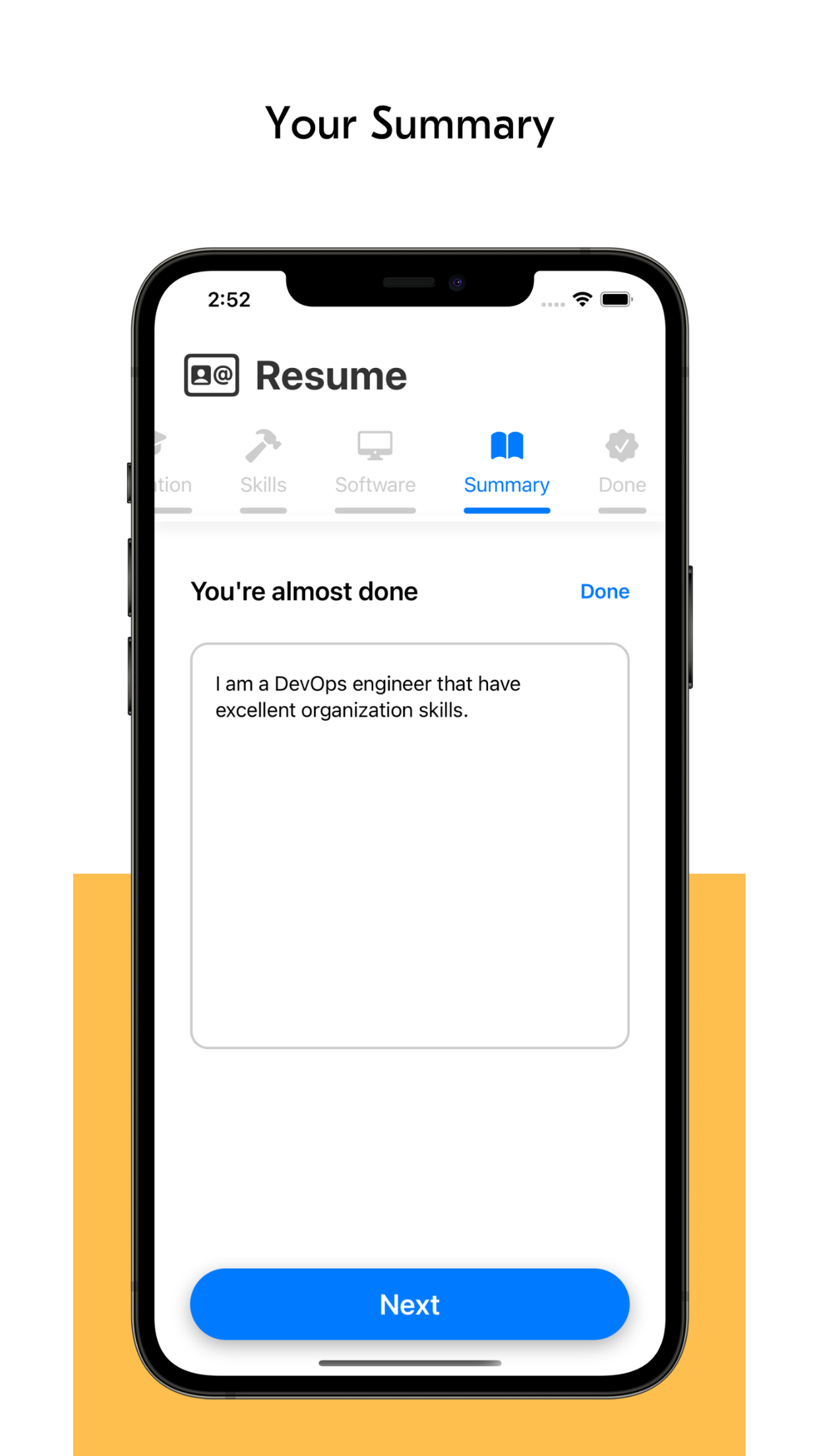 Resume Builder - DevOps gallery image