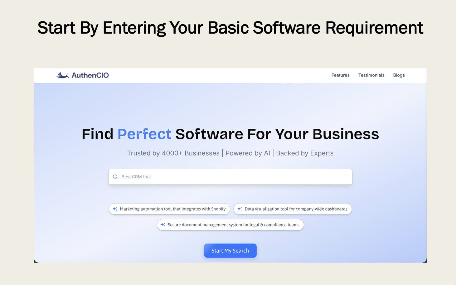 AuthenCIO - Main product screenshot demonstrating key features and user interface