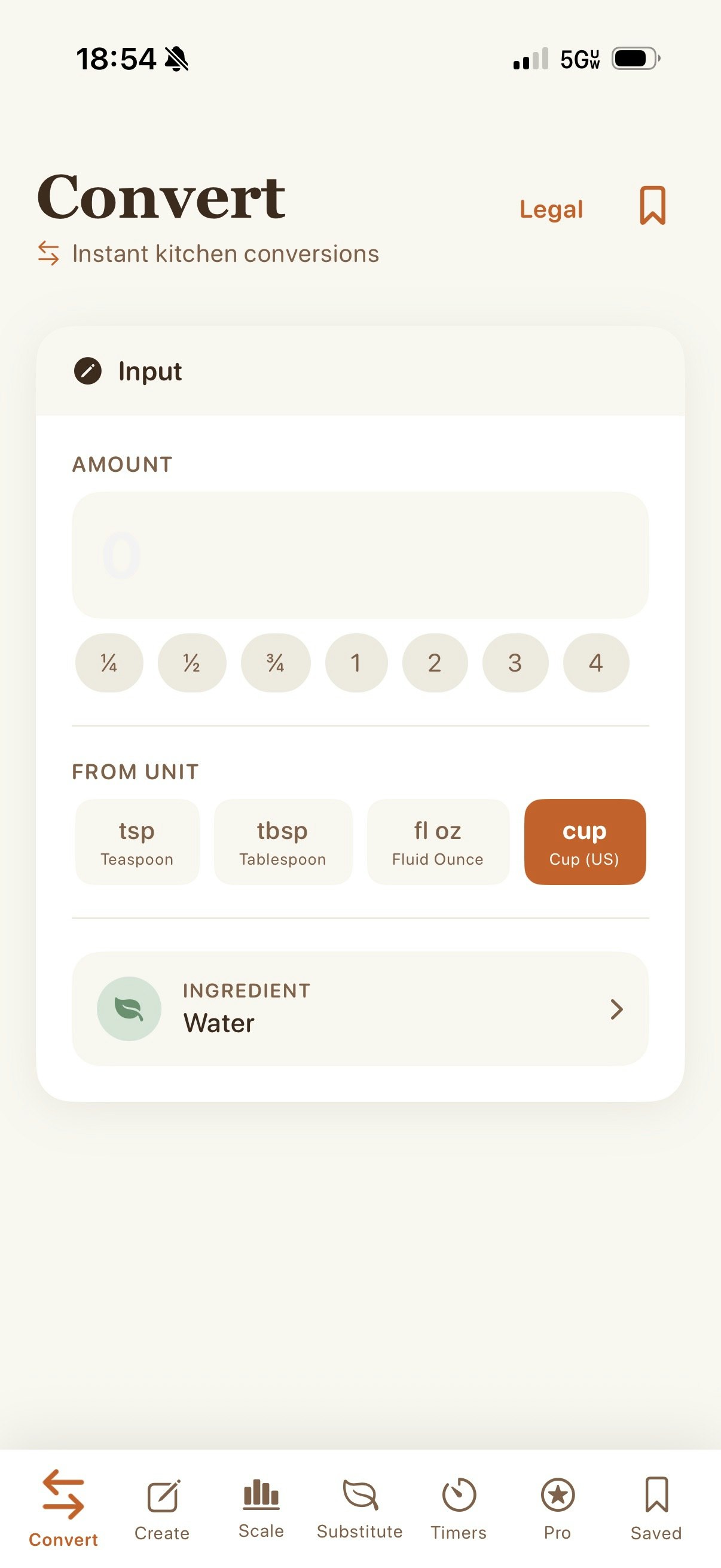 Tare: Ingredient Converter gallery image