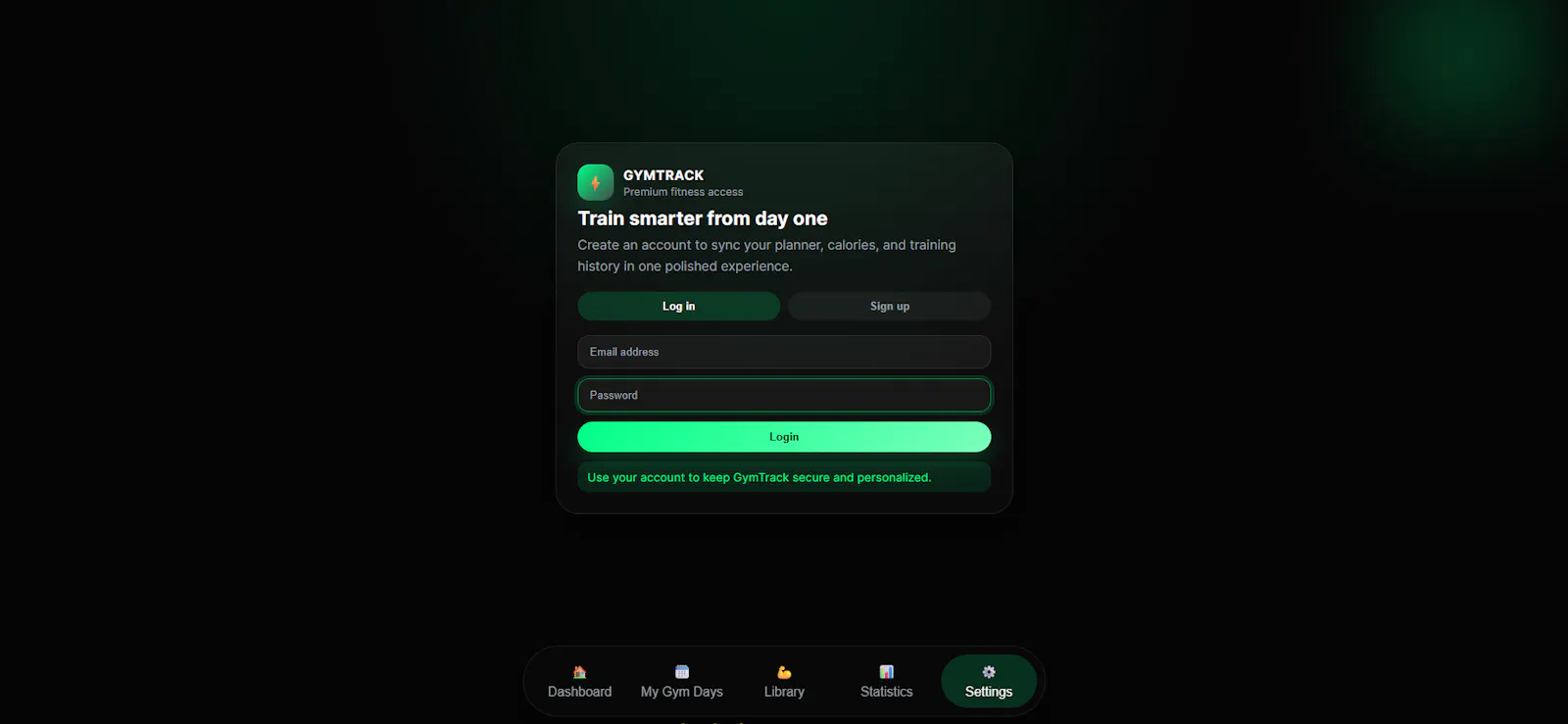 GymTrack — Premium Fitness Planner screenshot 2