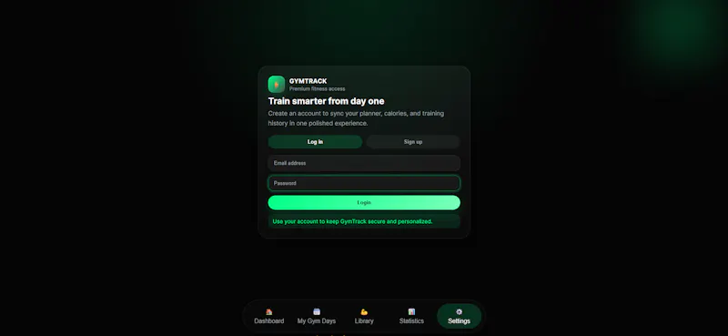 GymTrack — Premium Fitness Planner screenshot 2