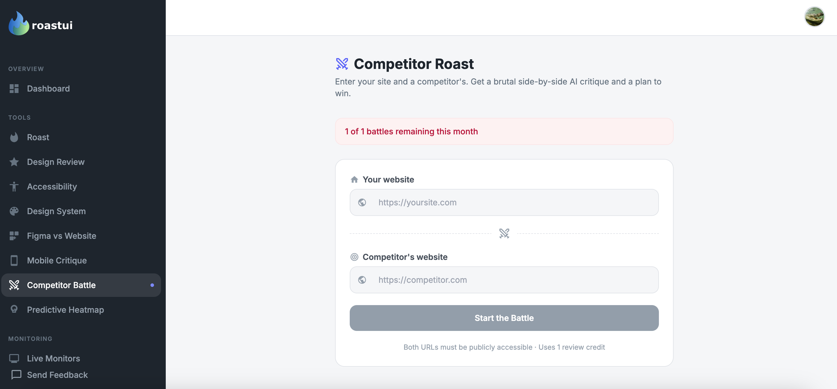 RoastUI.ai gallery image