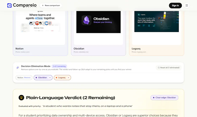 compare⁄io screenshot 6