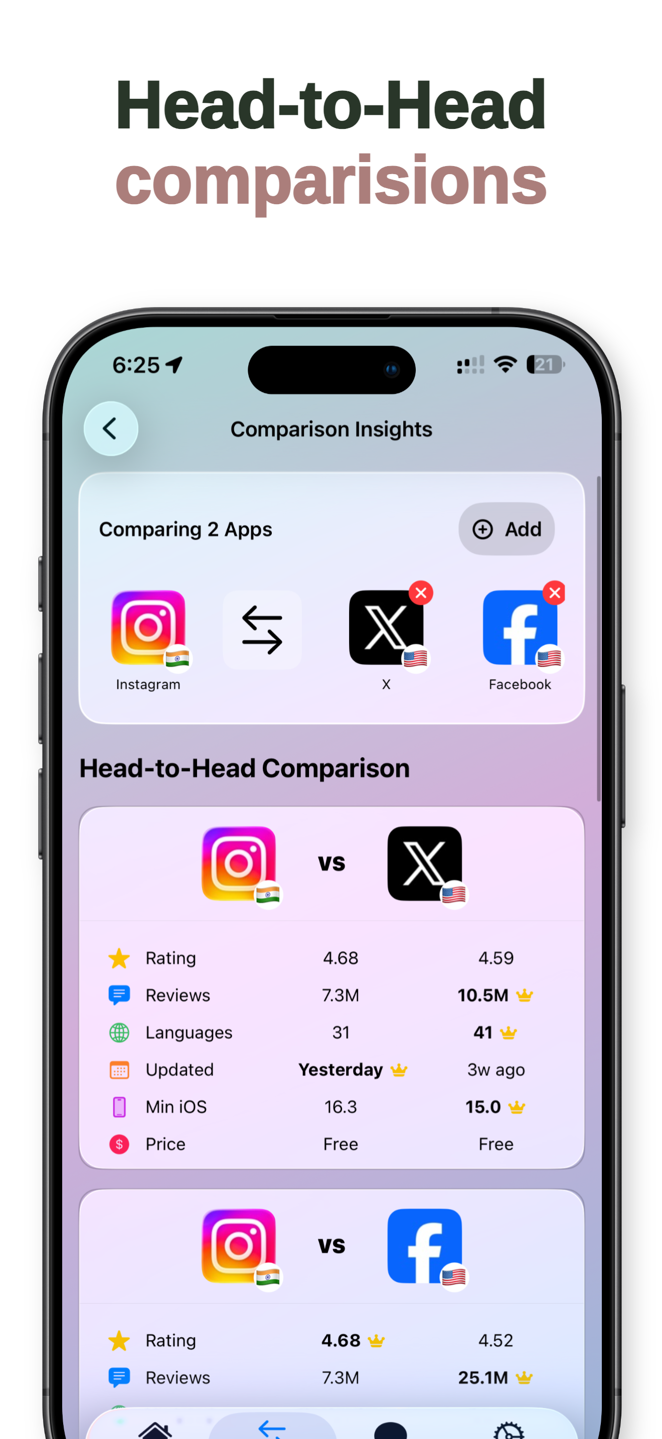 Track,Compare,Consult iOS app & widgets gallery image