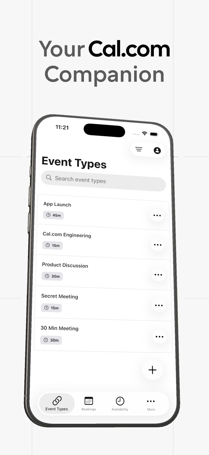 Cal.com Companion Apps产品图
