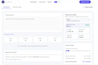Calculadora de Tokens IA gallery image