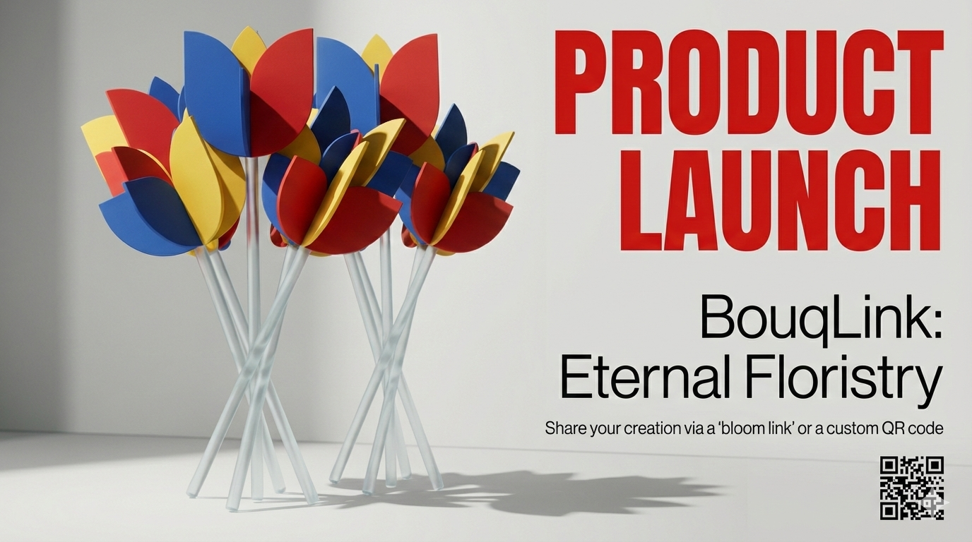 BouqLink - Product Hunt launch logo and brand identity