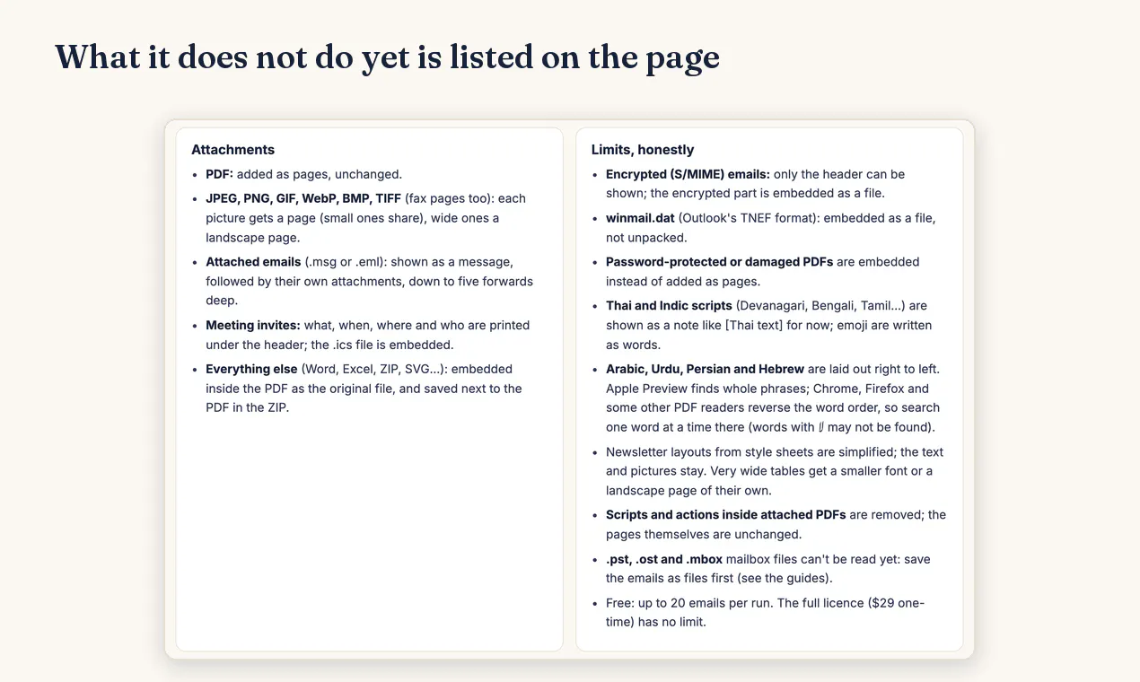 Email Archive to PDF gallery image