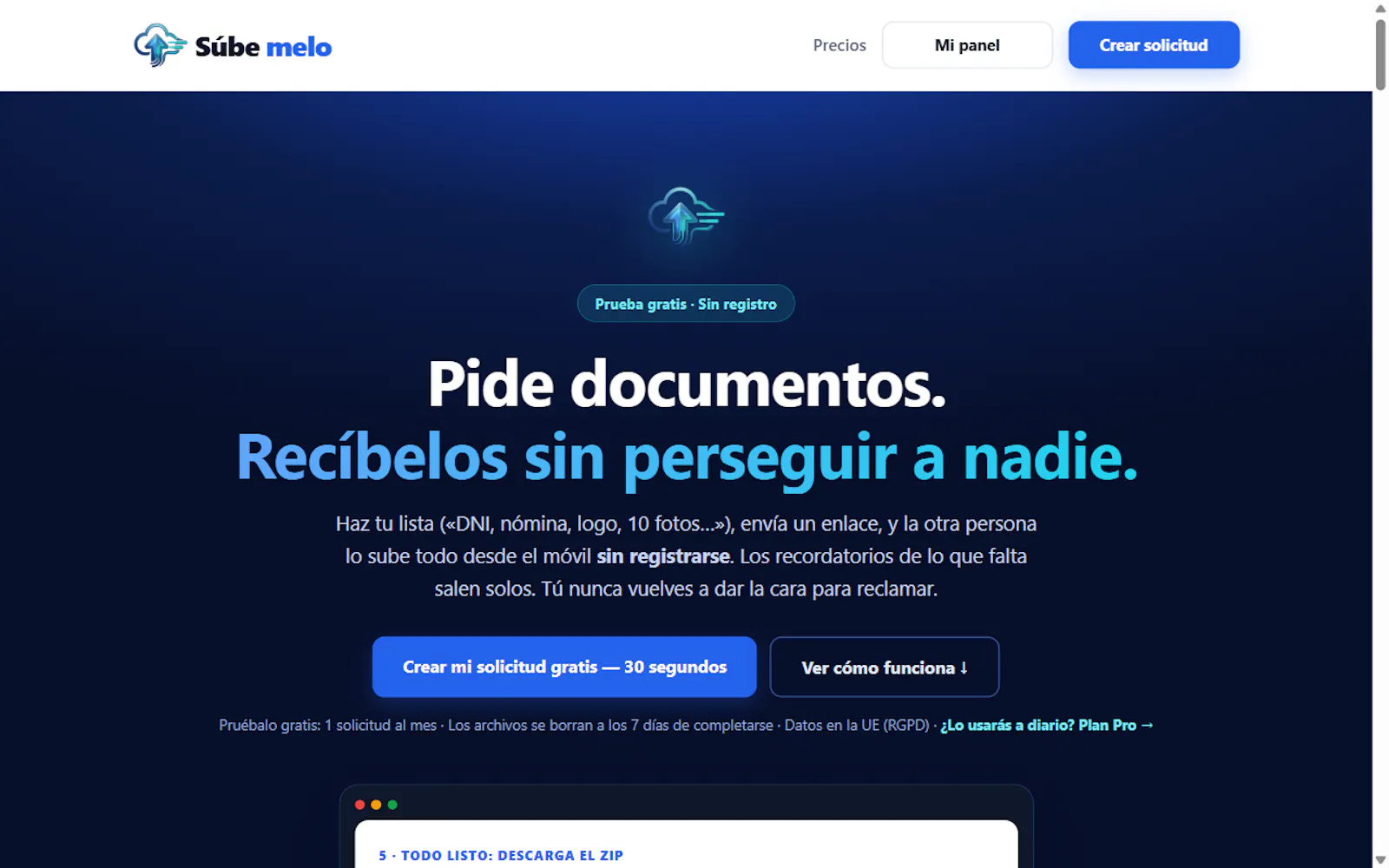 Súbemelo screenshot 3