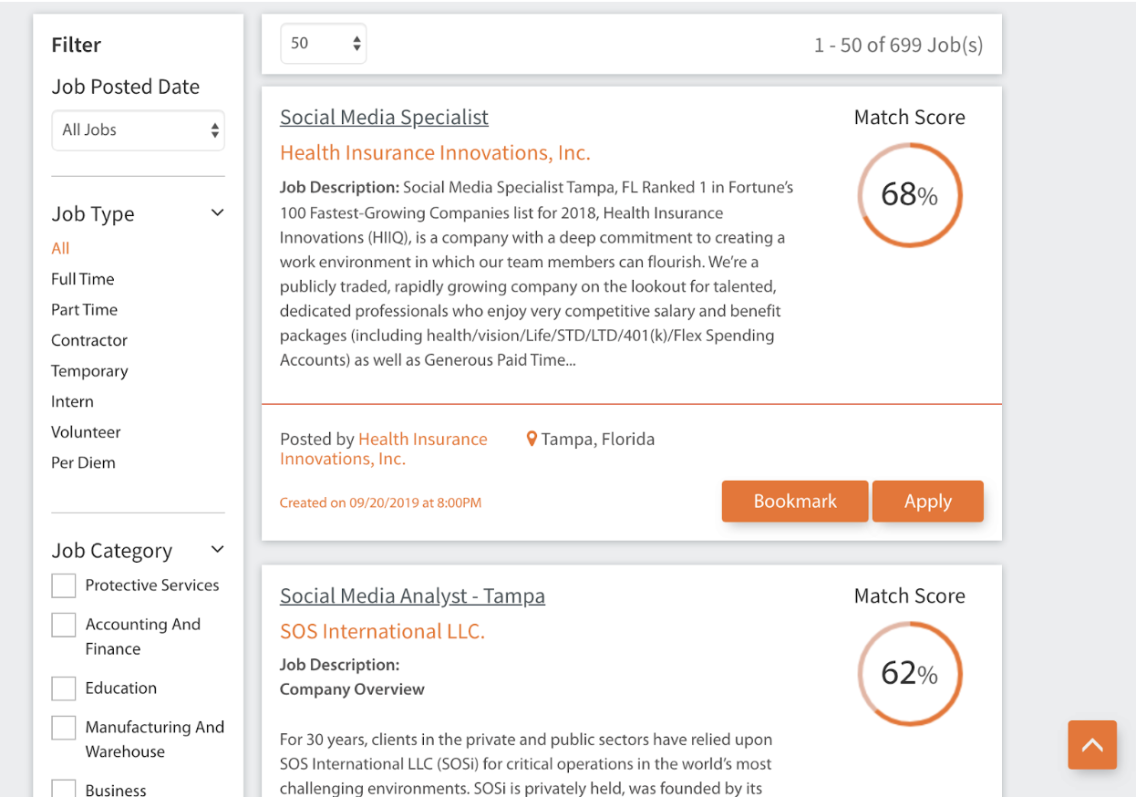 Beeya AI Job Search & Match Scoring gallery image