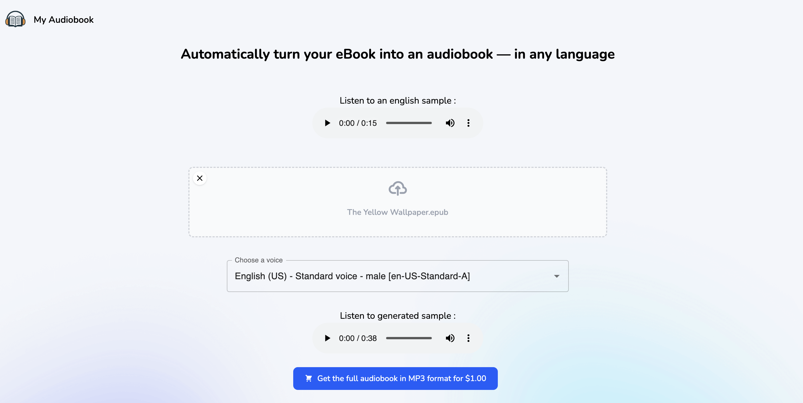 My Audiobook - Screenshot 2 showing product features and functionality