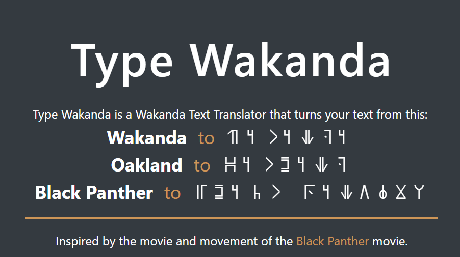 Type Wakanda gallery image
