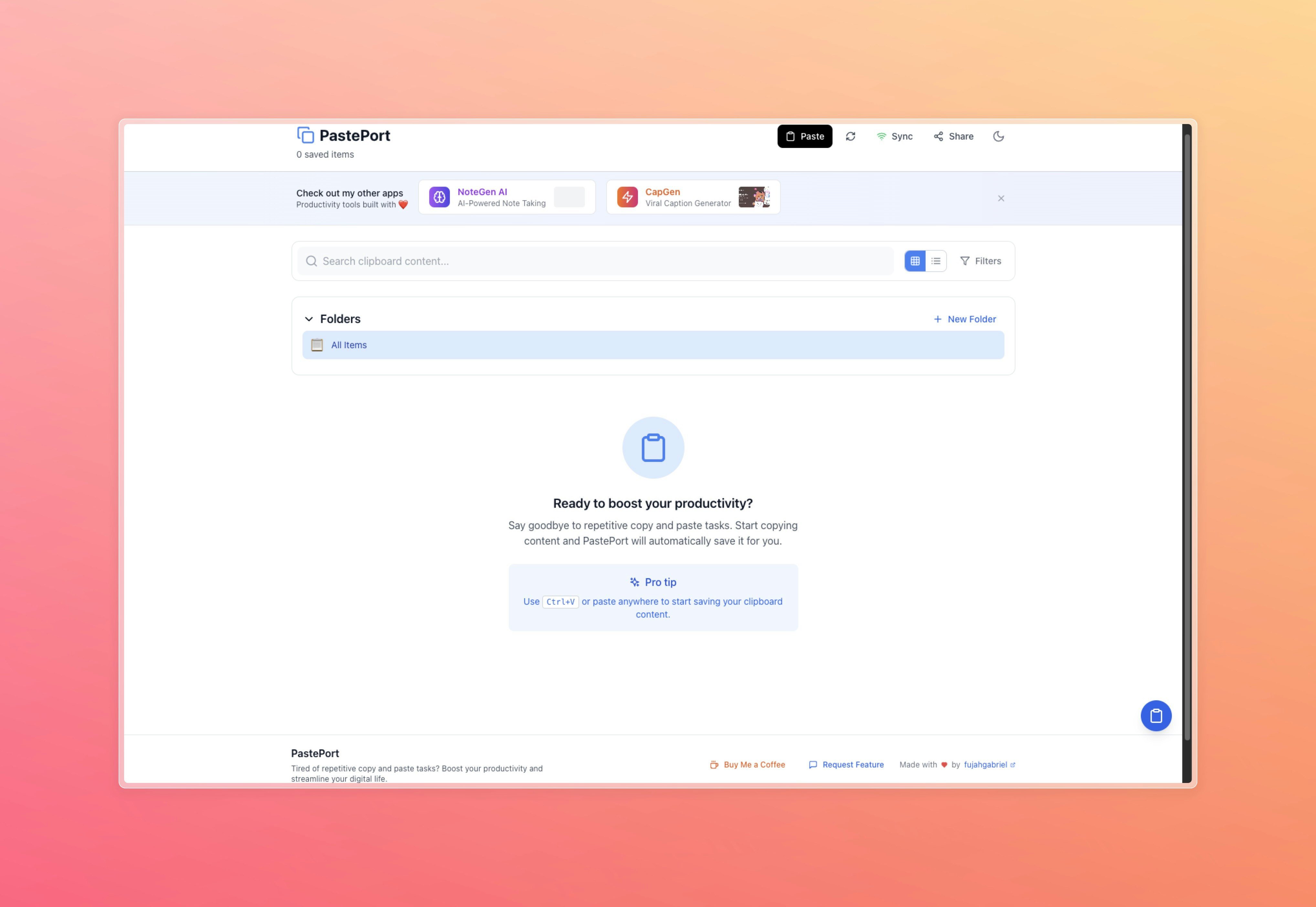 Pasteport - 具有智能功能的高级免费剪贴板管理器媒体3