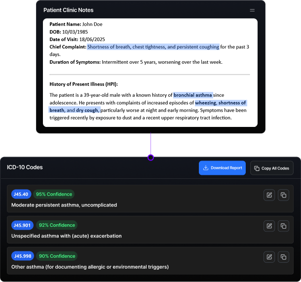 Healthcare Coding Assistant - AI software designed to simplify medical coding tasks. media 1