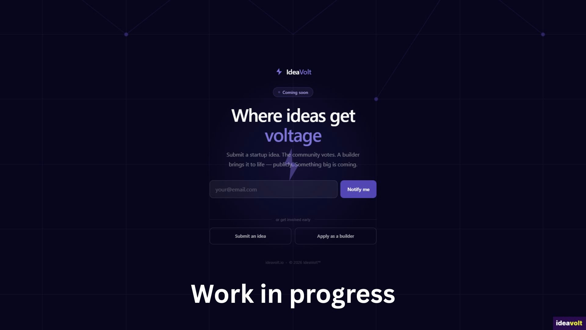 IdeaVolt — Coming Soon gallery image