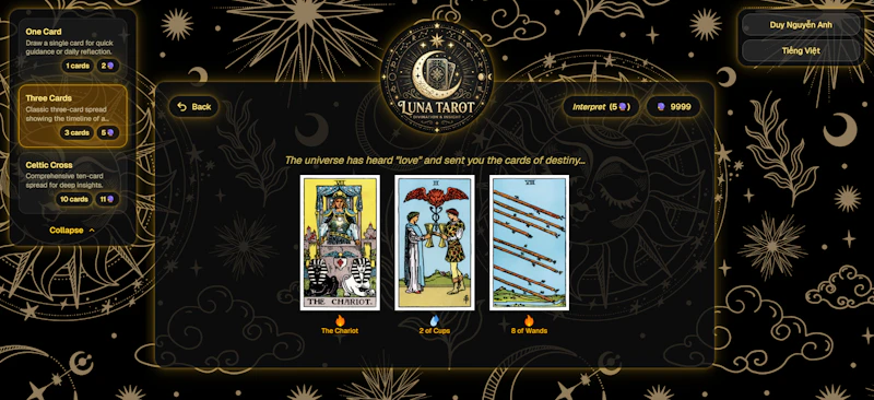 Luna Tarot screenshot 2