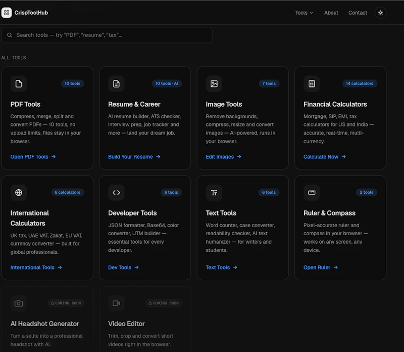 CrispToolHub screenshot 1