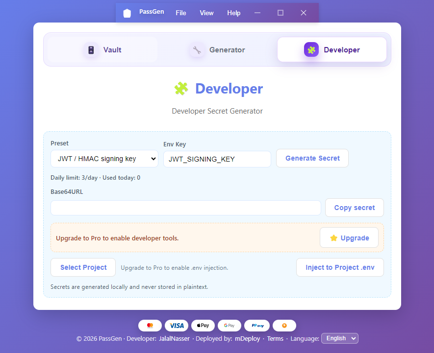 PassGen Secrets Vault gallery image