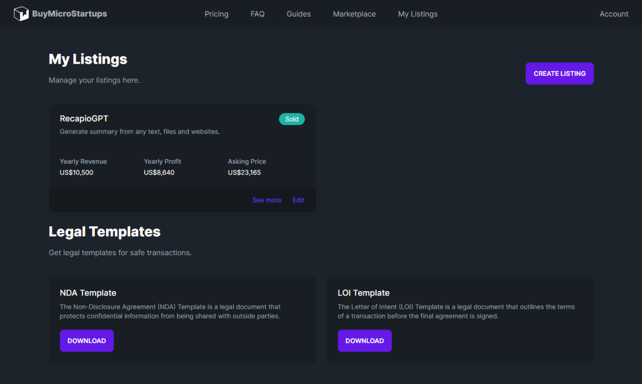 Buymicrostartups - Comprar y vender micro-startups sin tarifas media 3