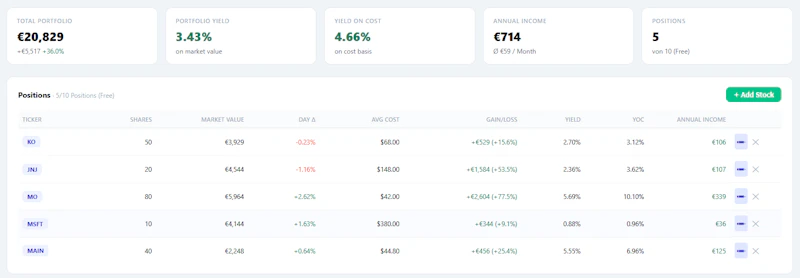 DividendIQ - Smart Dividend Portfolio  screenshot 3