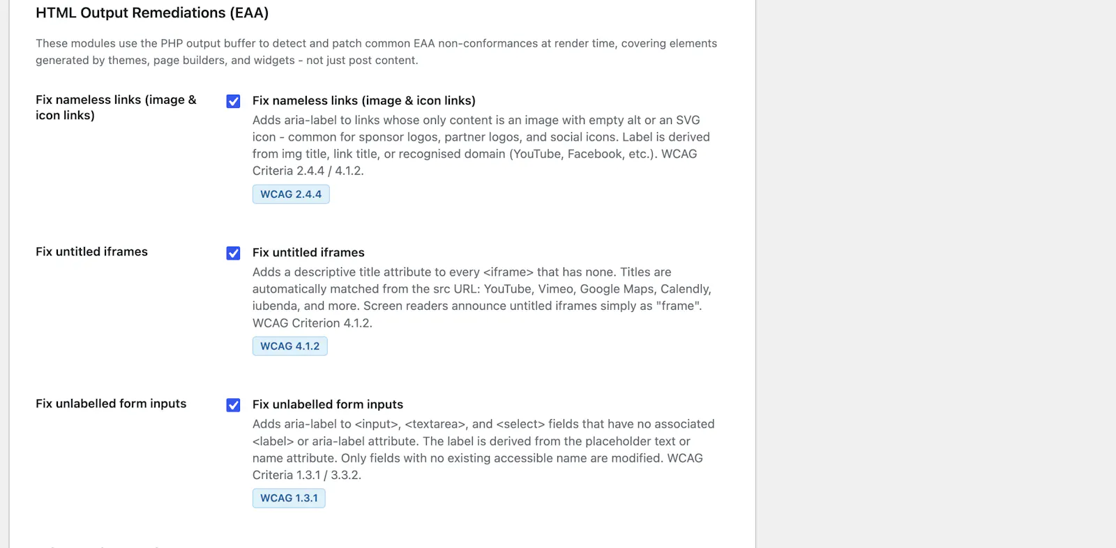 LivQ AccessFix screenshot 2