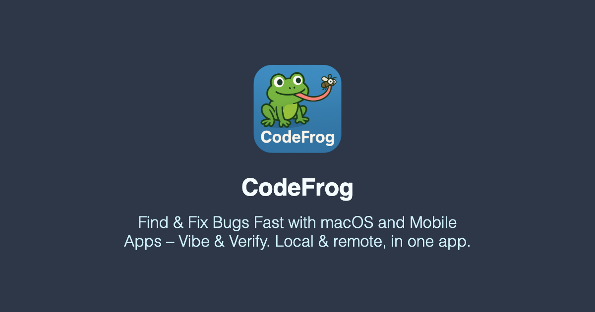 CodeFrog for macOS and Windows