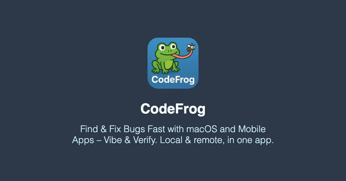 CodeFrog for macOS and Windows