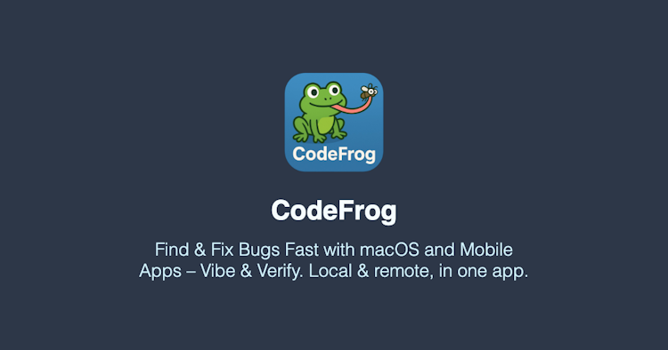 CodeFrog for macOS and Windows