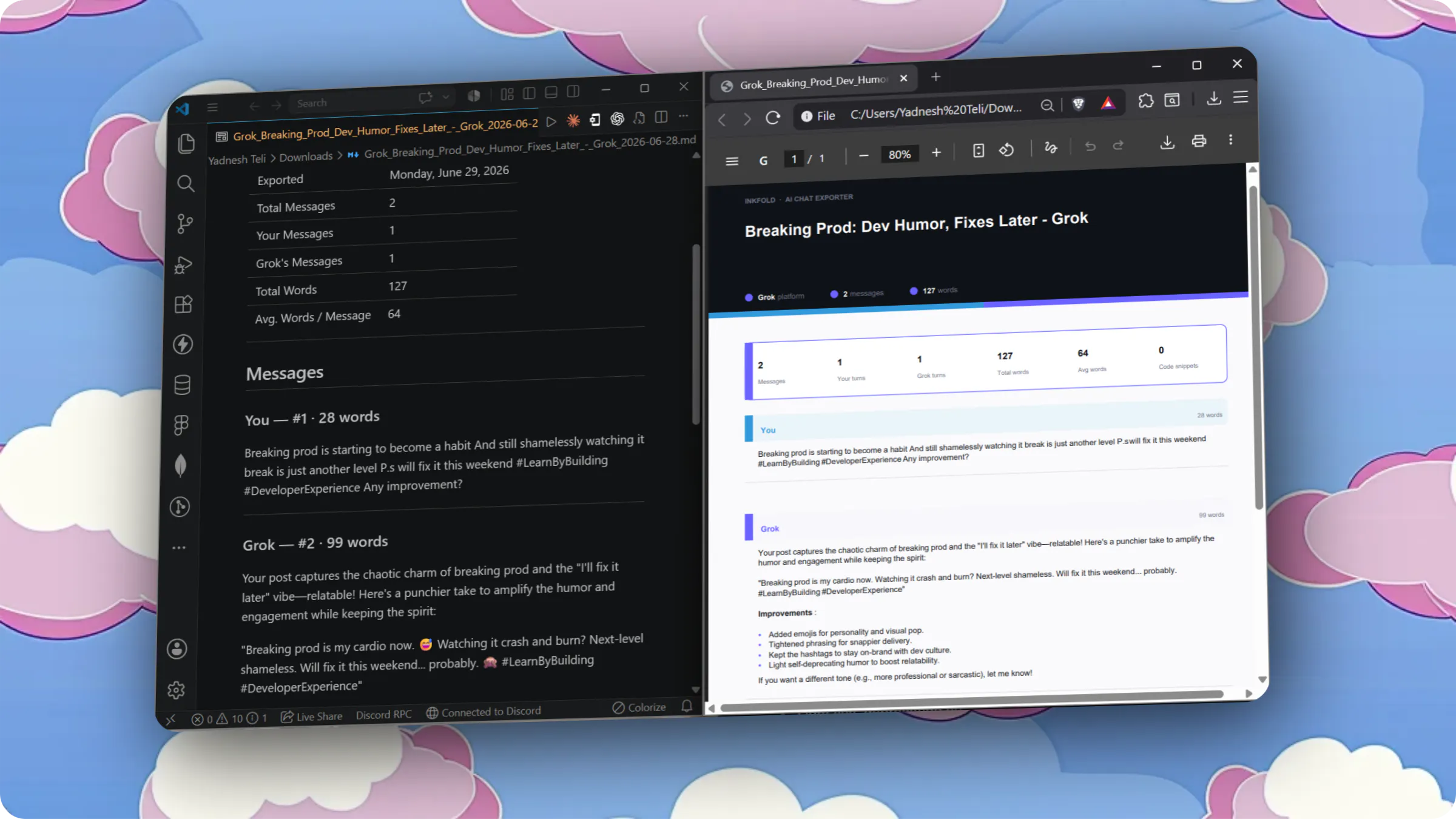 Inkfold - AI Chat Exporter 截图 1