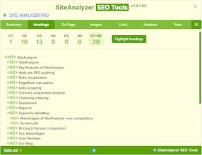 SiteAnalyzer SEO Tools Chrome Extension gallery image