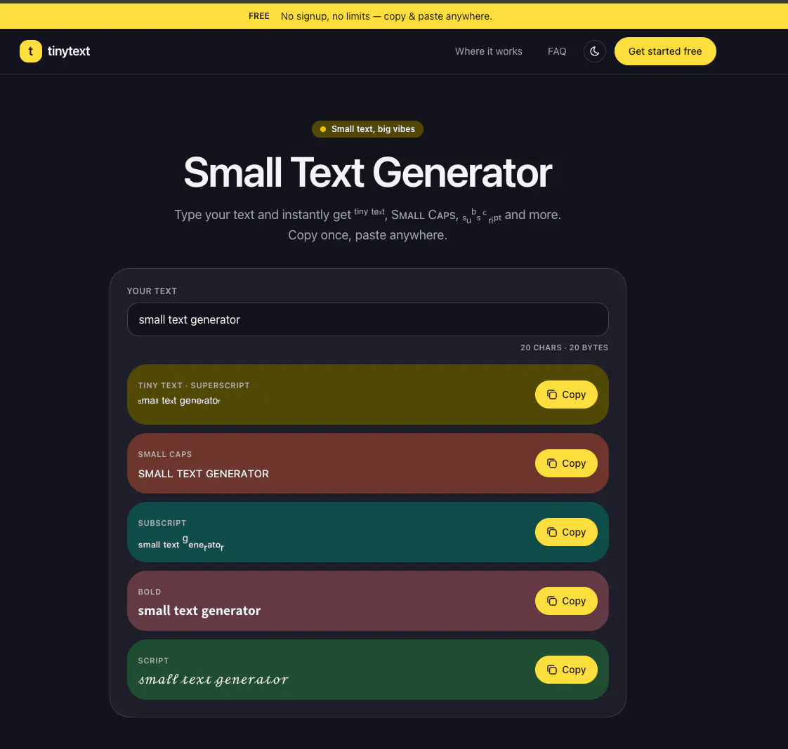 TinyText.io gallery image