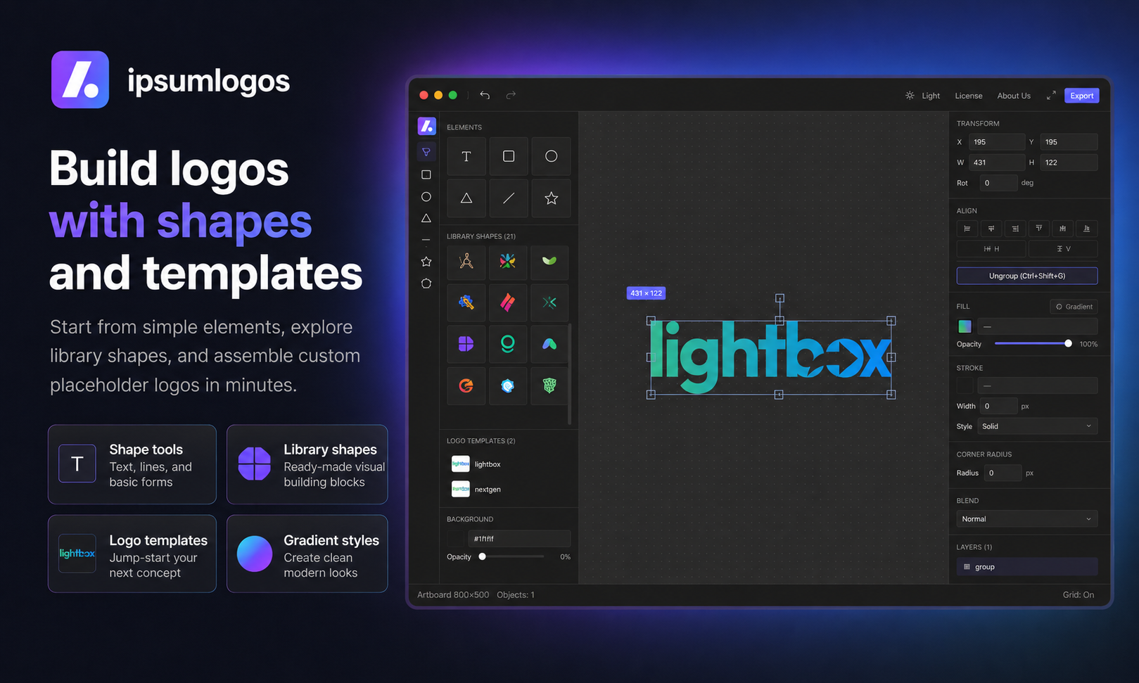 Ipsumlogos — Free Online Logo Editor gallery image