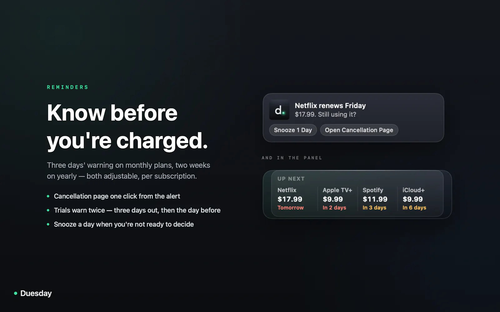 Duesday 2.0 for Mac, iPhone & iPad screenshot 1