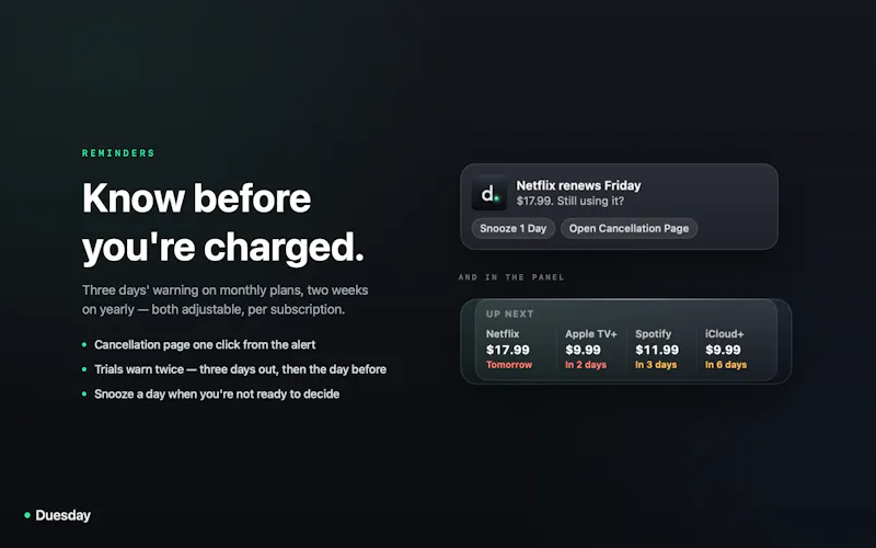 Duesday 2.0 for Mac, iPhone & iPad screenshot 1