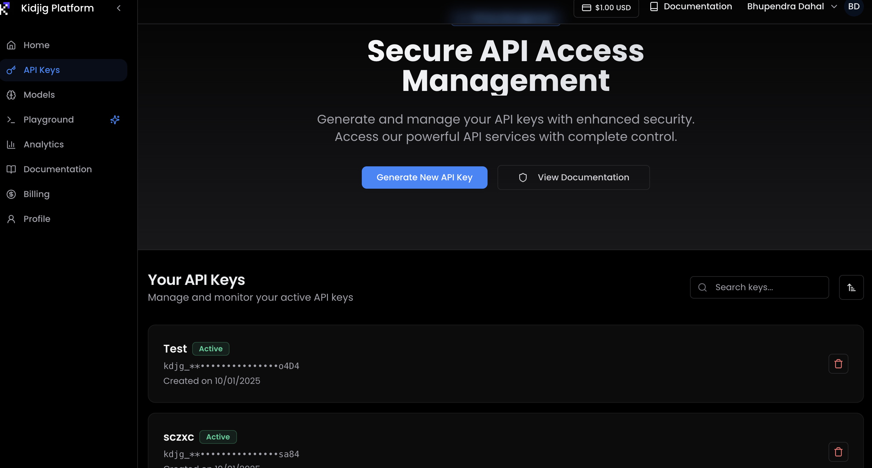 Kidjig API 플랫폼 - 모든 AI 요구에 대한 하나의 API 미디어 3