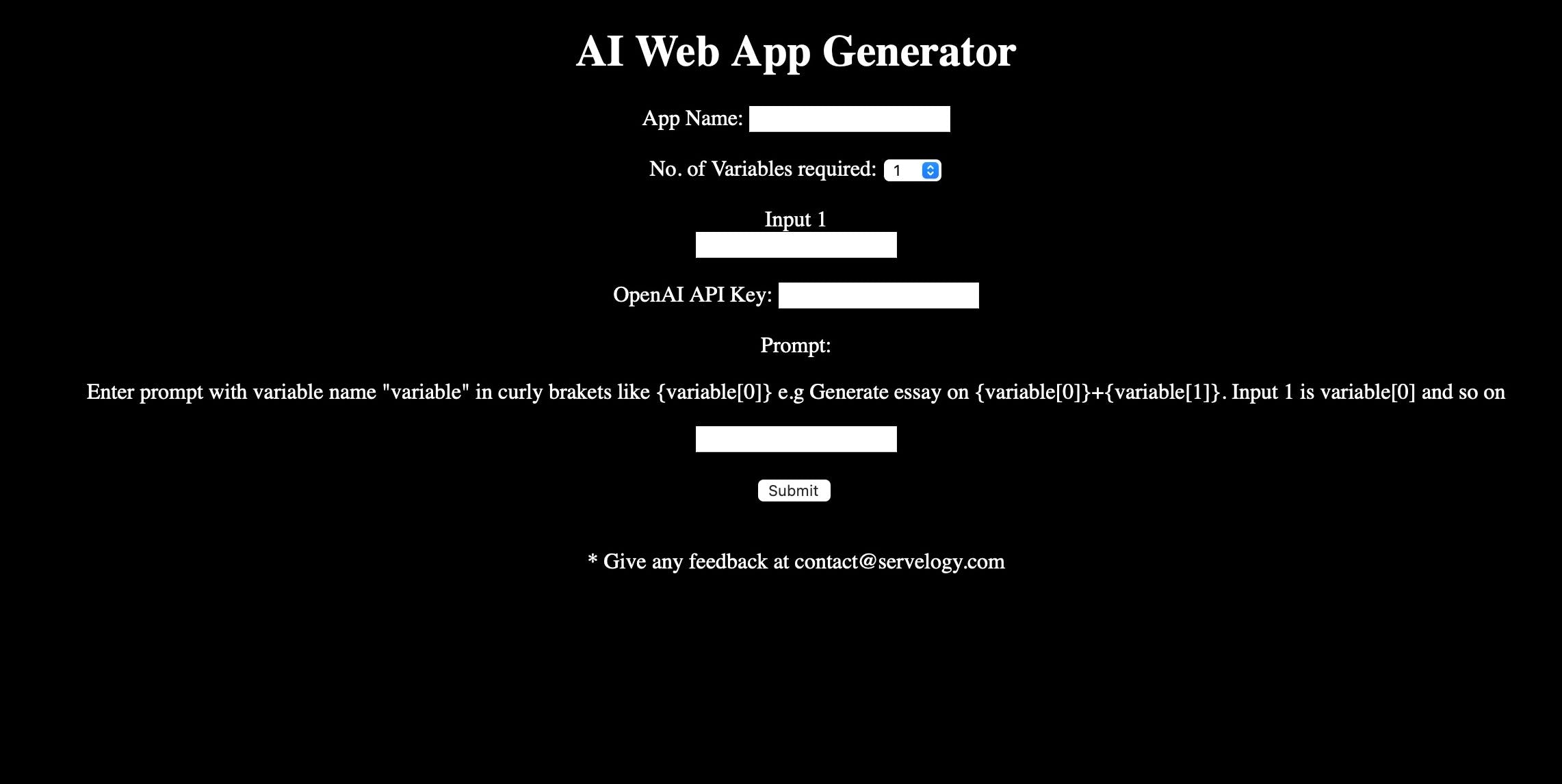 AI web app generator media 1