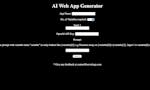 AI Web App Generator image