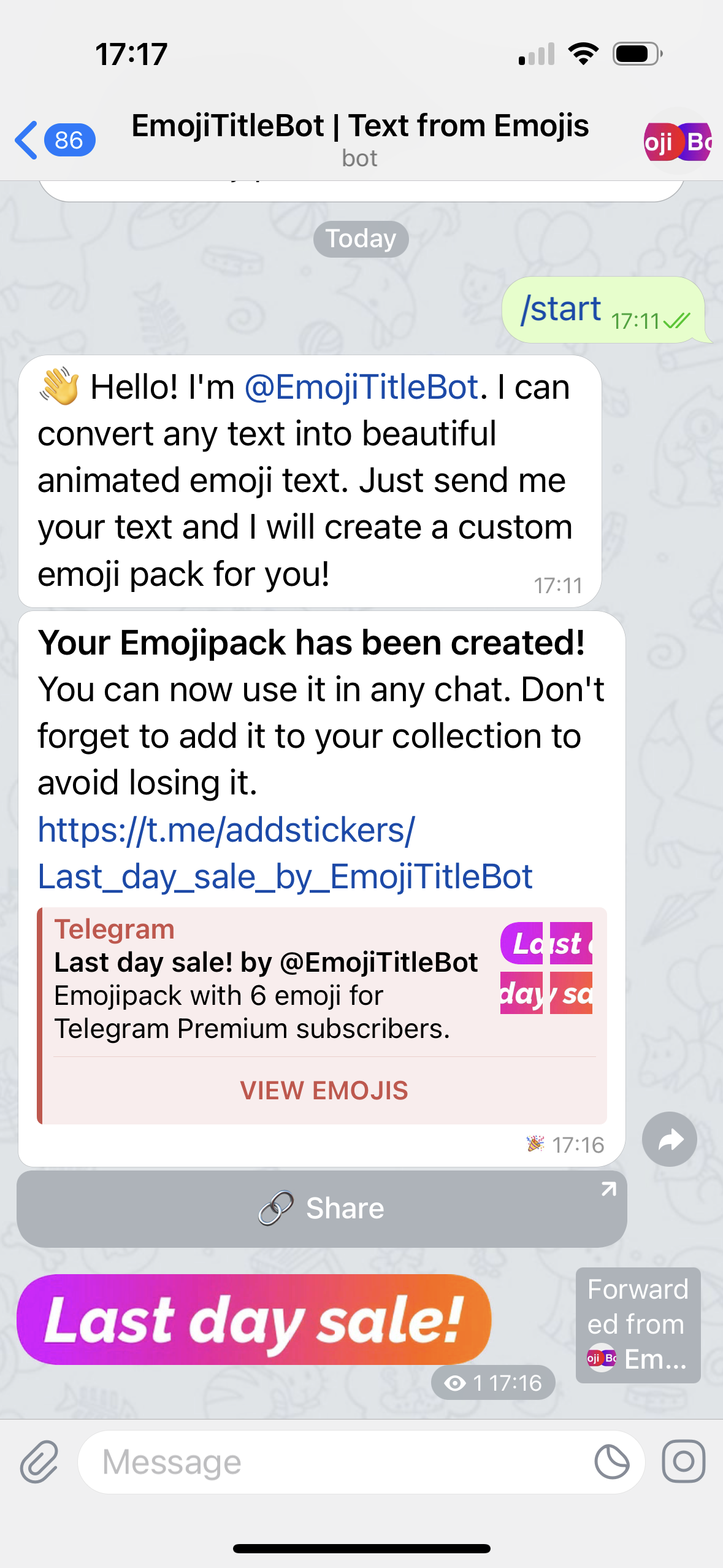 Emojitlebot - Condimenta tus publicaciones de telegrama con coloridos encabezados animados media 3