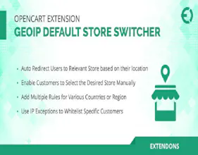 Open cart multi store selector extension gallery image