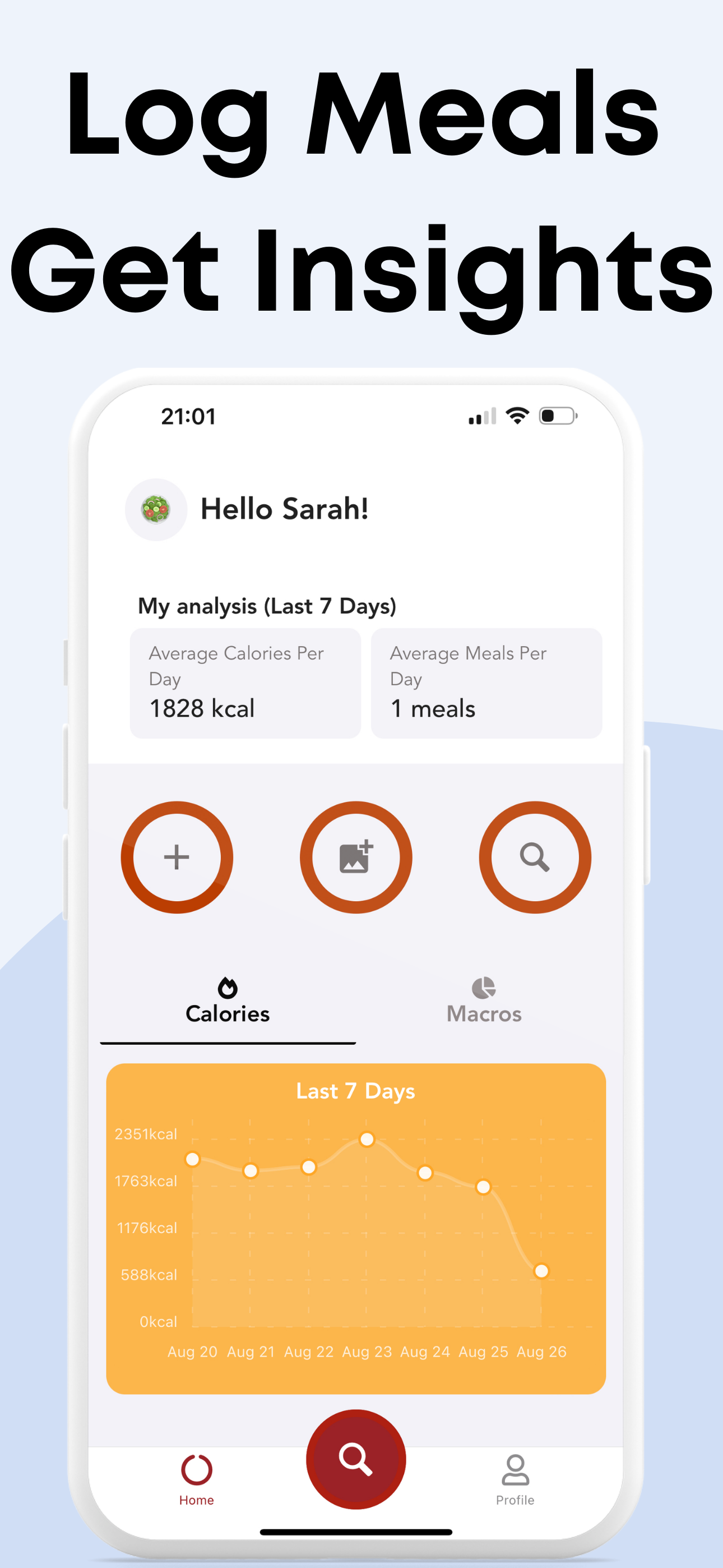 Mídia 4 de Scanner de calorias: analisador de refeições