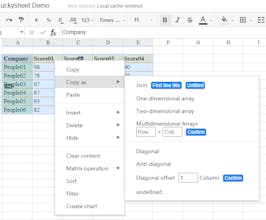 Online spreadsheet -- Luckysheet gallery image