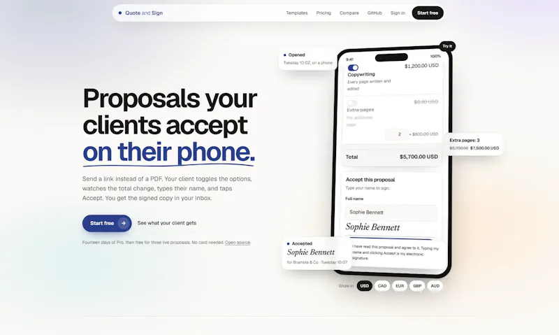Quote and Sign screenshot 1