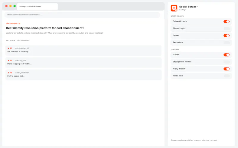 Social Scraper+ screenshot 4