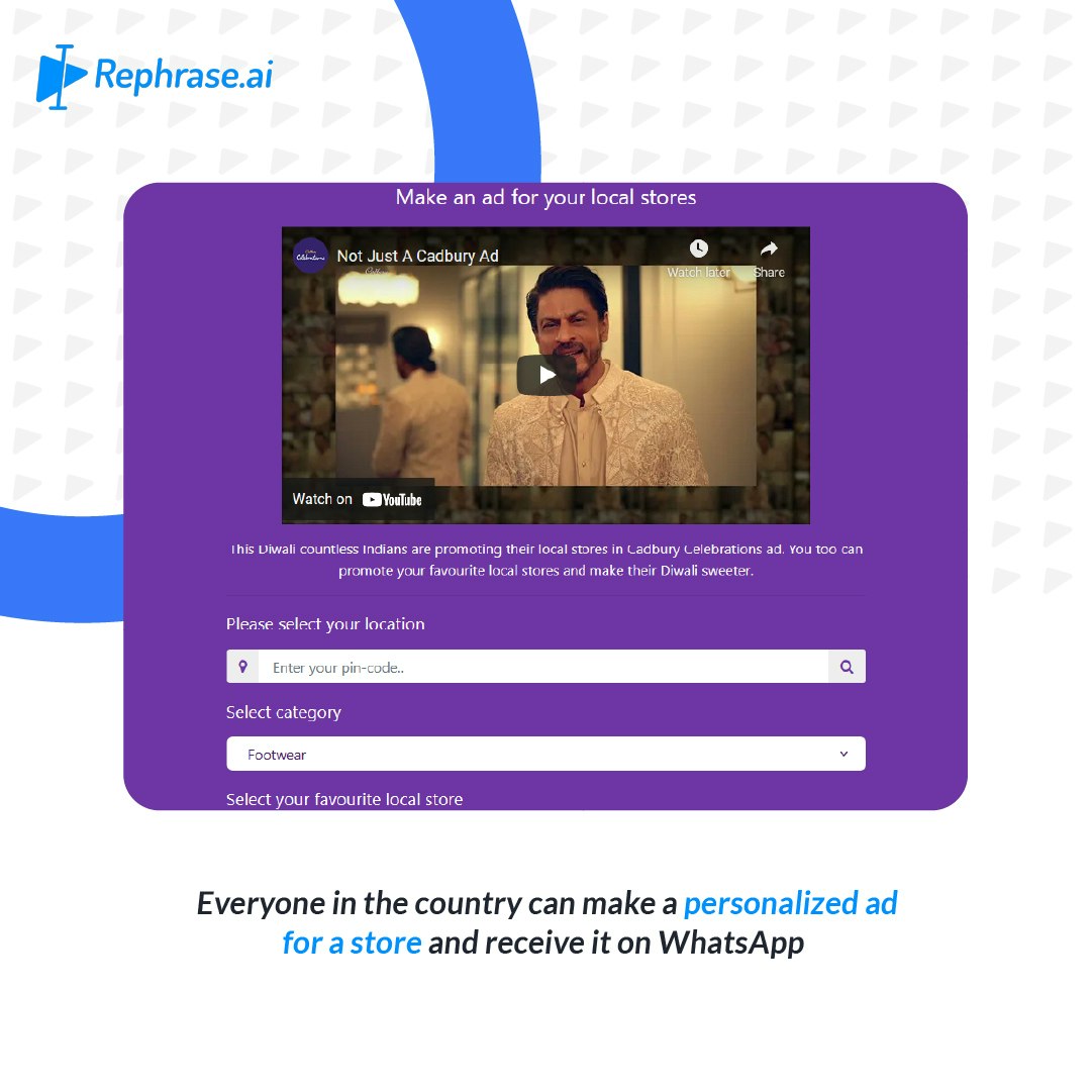 #NotJustACadburyAd with Rephrase.ai gallery image