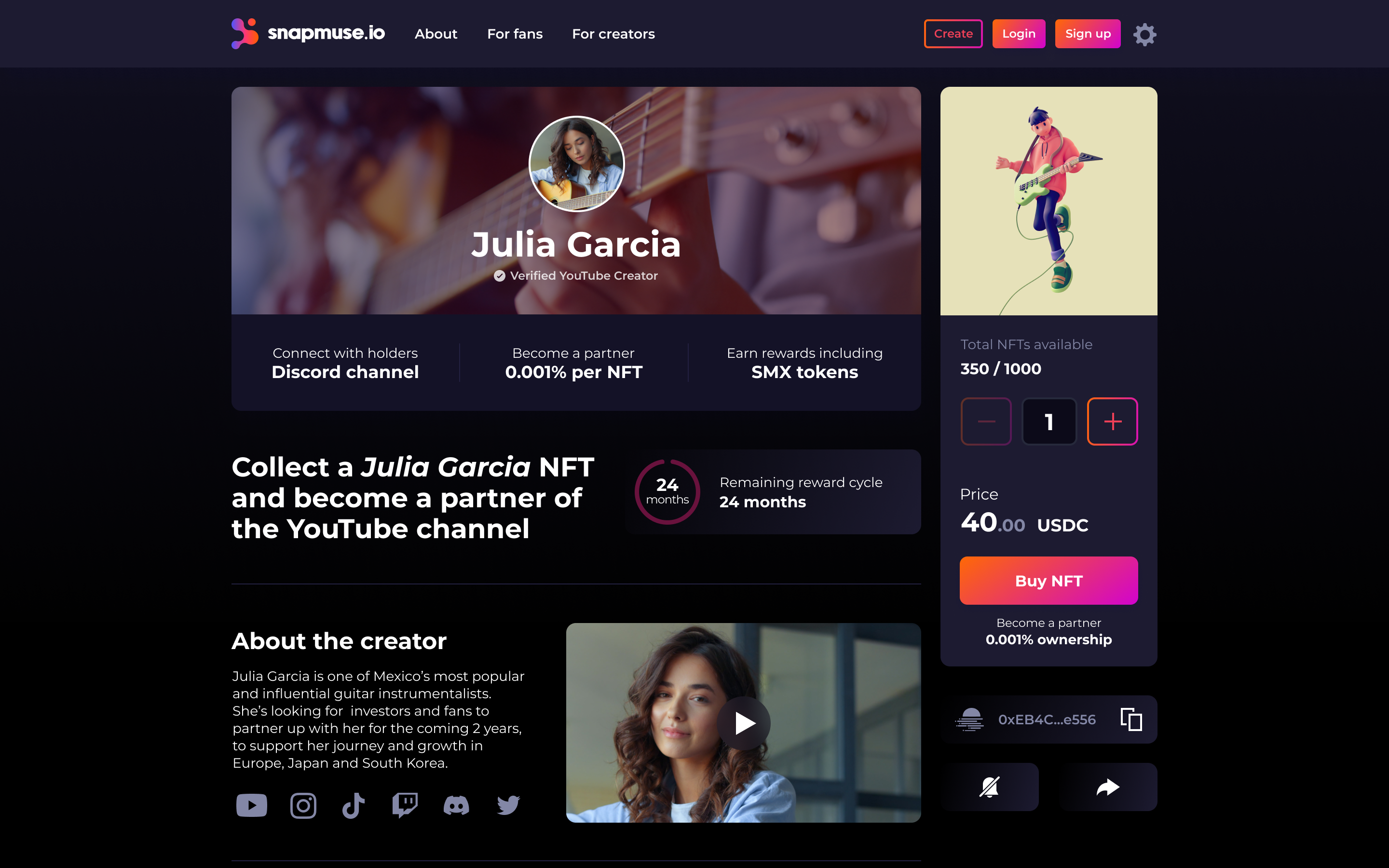 Snapmuse.io - Uno spazio in cui fan e creatori si uniscono! media 4