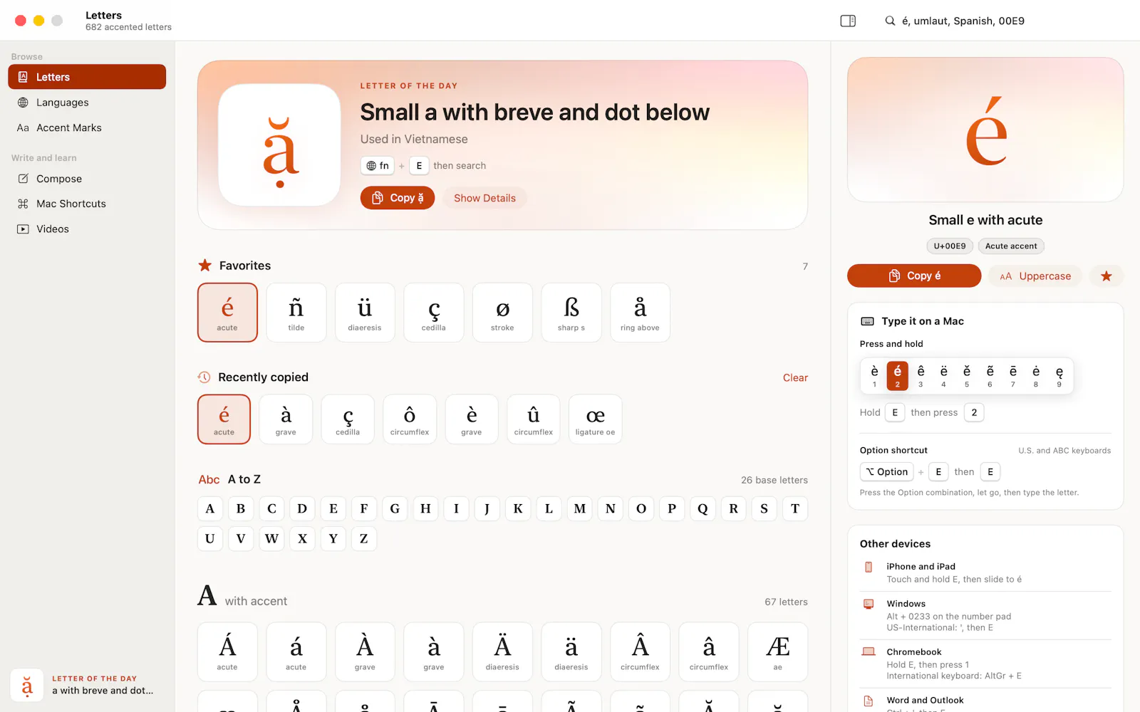 Accent Letters for Mac screenshot 2
