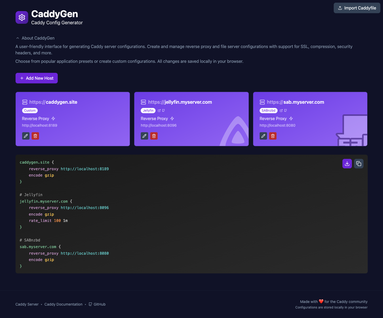 Media Caddygen - Generator Caddy Config 1