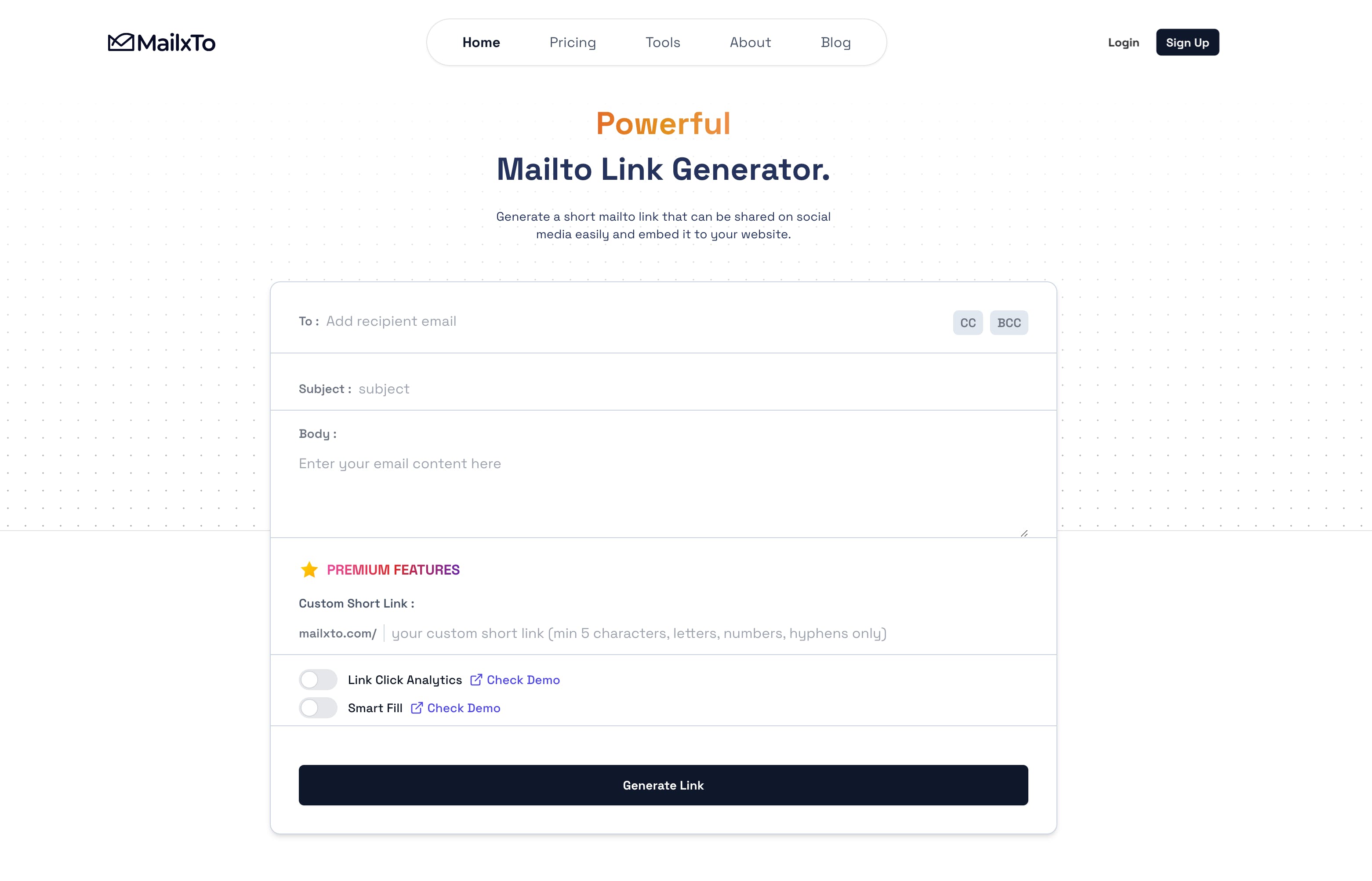 Mailto Link Generator - Powerful media 1