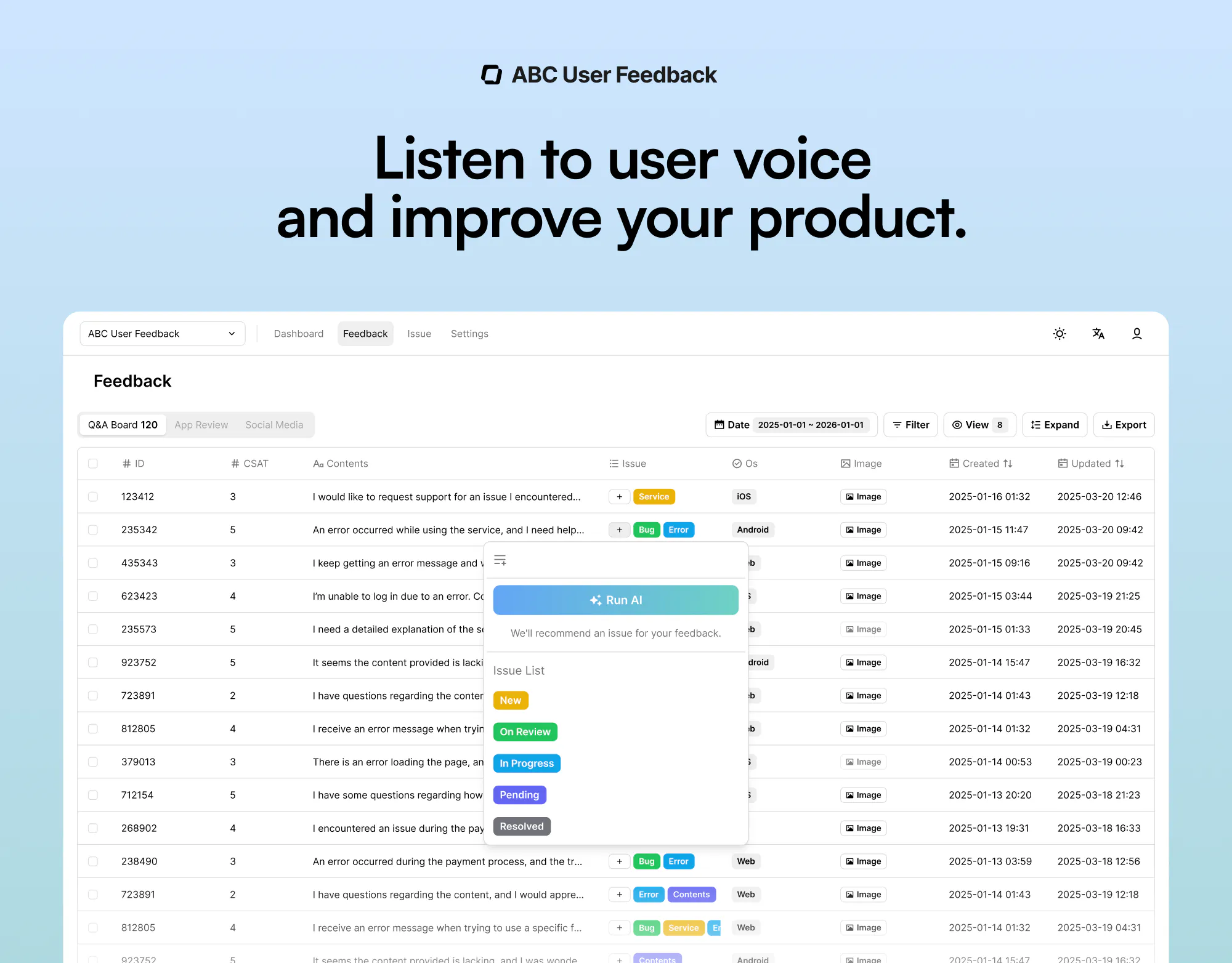 ABC User Feedback gallery image