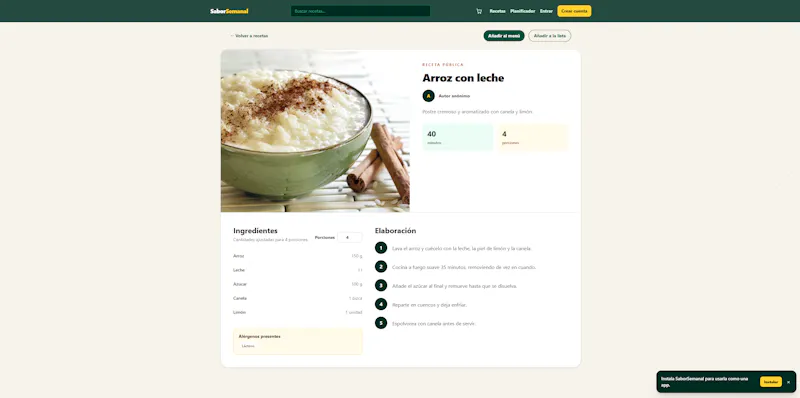 SaborSemanal screenshot 4